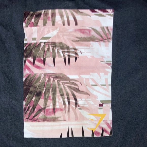 GYMSHARK Gray Palm Leaf Twisted Back Racerback Tank Top S - Picture 6 of 16